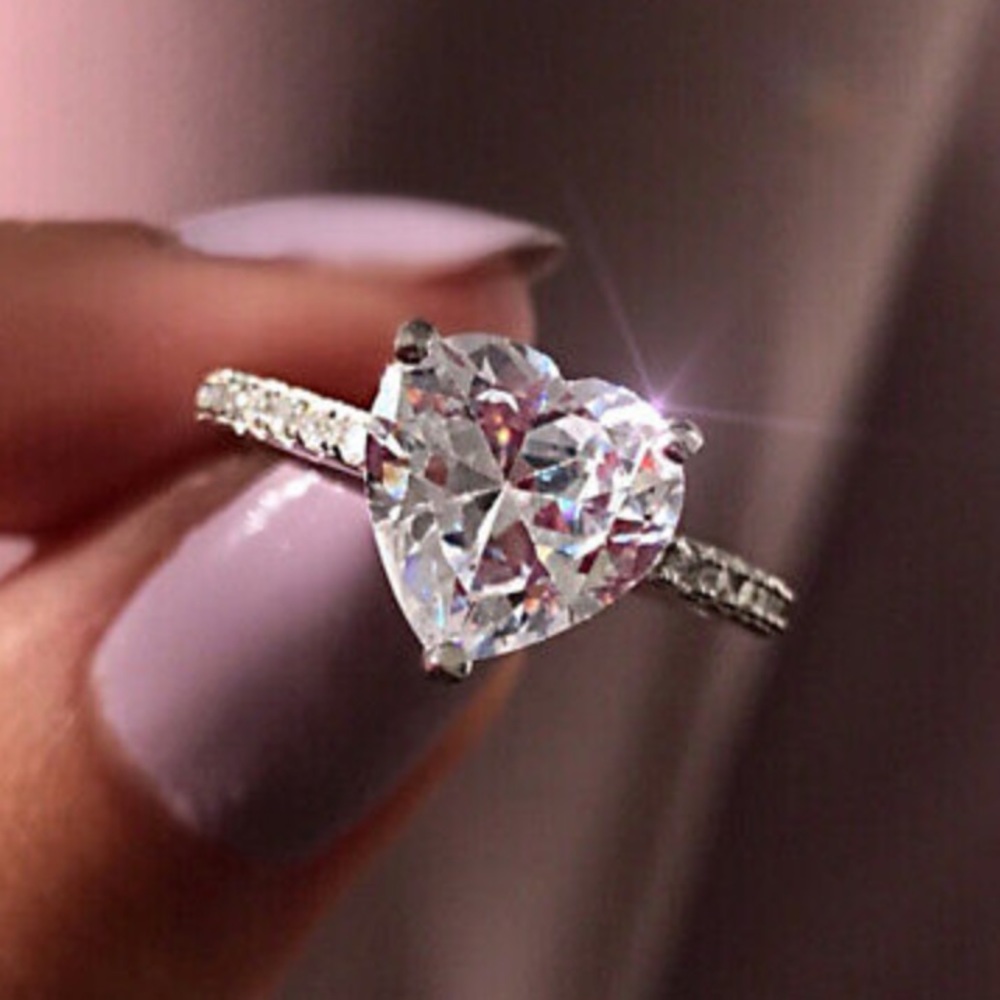 NEW 925 Sterling Silver Heart Ring